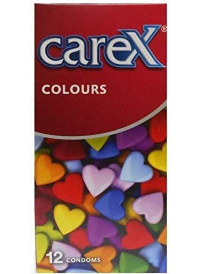 CAREX COLOURS CONDOM 12'S - Image 1